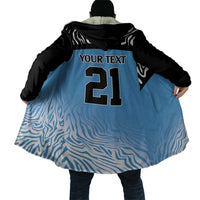 Botswana Cricket Custom Cloak Baggy Blues Zebra Skins Pattern - Wonder Print Shop