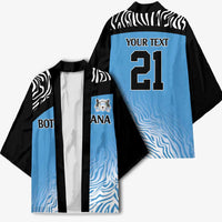 Botswana Cricket Custom Kimono Baggy Blues Zebra Skins Pattern - Wonder Print Shop