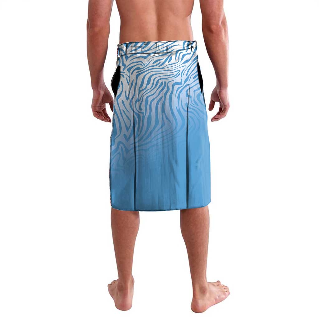 Botswana Cricket Custom Lavalava Baggy Blues Zebra Skins Pattern - Wonder Print Shop