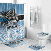 Botswana Independence Day 1966 Bathroom Set Tribal Zebra Skins Pattern - Wonder Print Shop