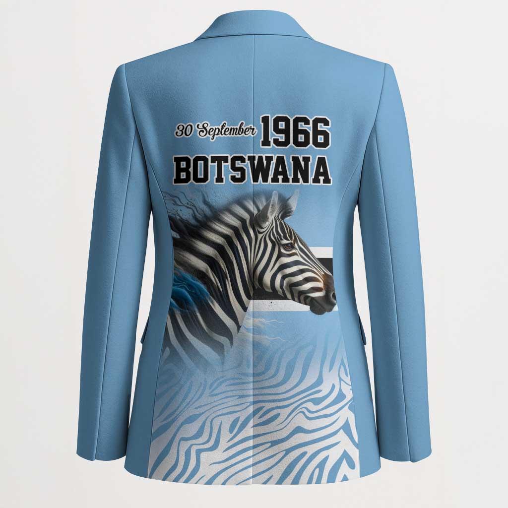 Botswana Independence Day 1966 Blazer Tribal Zebra Skins Pattern - Wonder Print Shop