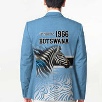 Botswana Independence Day 1966 Blazer Tribal Zebra Skins Pattern - Wonder Print Shop