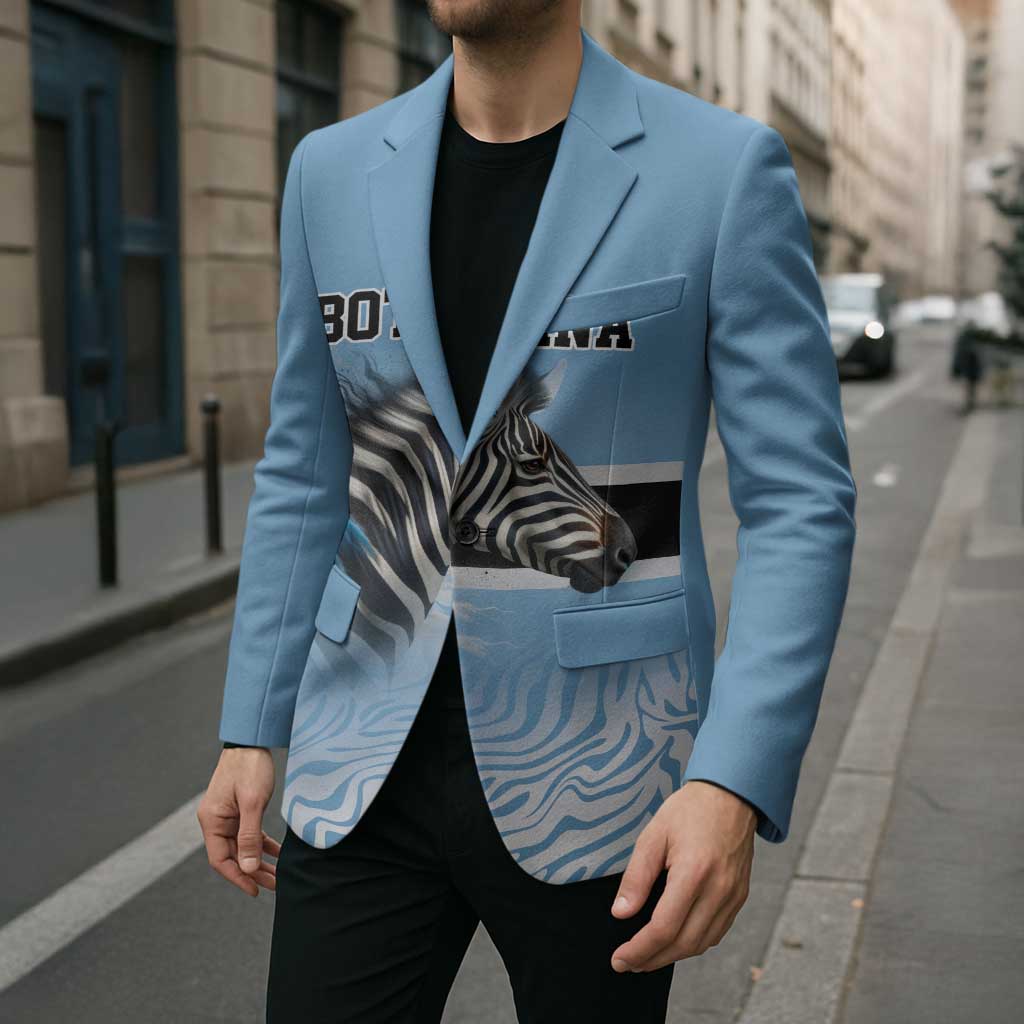 Botswana Independence Day 1966 Blazer Tribal Zebra Skins Pattern - Wonder Print Shop