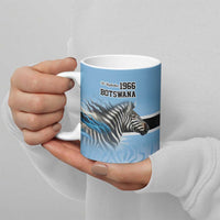 Botswana Independence Day 1966 Ceramic Mug Tribal Zebra Skins Pattern - Wonder Print Shop