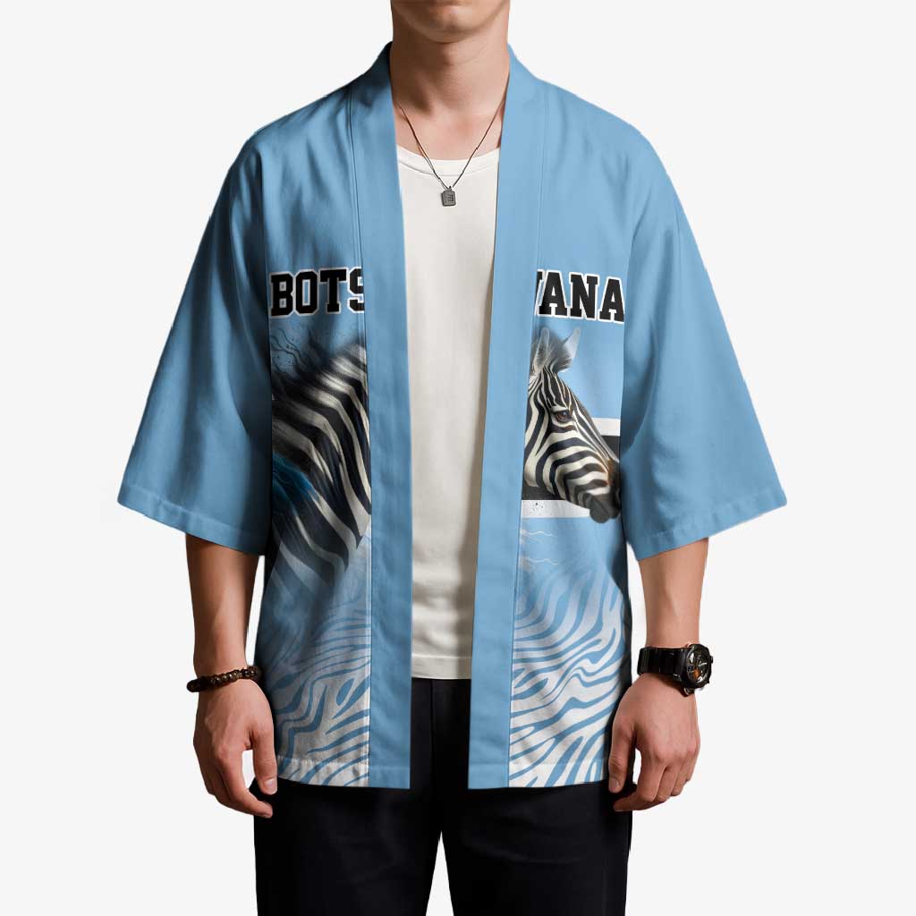 Botswana Independence Day 1966 Kimono Tribal Zebra Skins Pattern - Wonder Print Shop