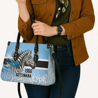 Botswana Independence Day 1966 Leather Bag Tribal Zebra Skins Pattern - Wonder Print Shop