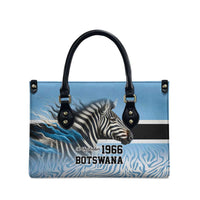 Botswana Independence Day 1966 Leather Bag Tribal Zebra Skins Pattern - Wonder Print Shop