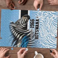 Botswana Independence Day 1966 Puzzle Tribal Zebra Skins Pattern - Wonder Print Shop