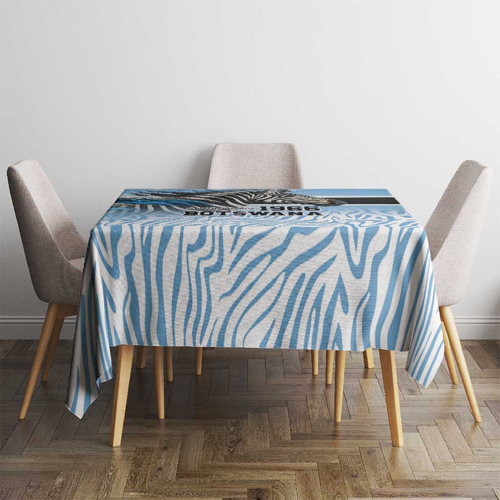 Botswana Independence Day 1966 Tablecloth Tribal Zebra Skins Pattern - Wonder Print Shop