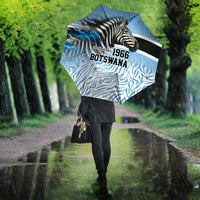 Botswana Independence Day 1966 Umbrella Tribal Zebra Skins Pattern - Wonder Print Shop