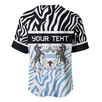 Botswana Personalized Baseball Jersey Zebra Skins Pattern - Wonder Print Shop