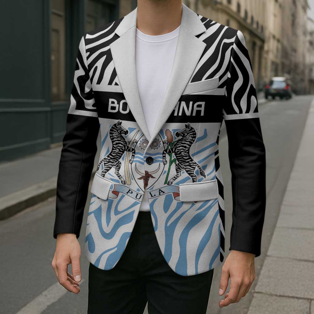 Botswana Personalized Blazer Zebra Skins Pattern - Wonder Print Shop