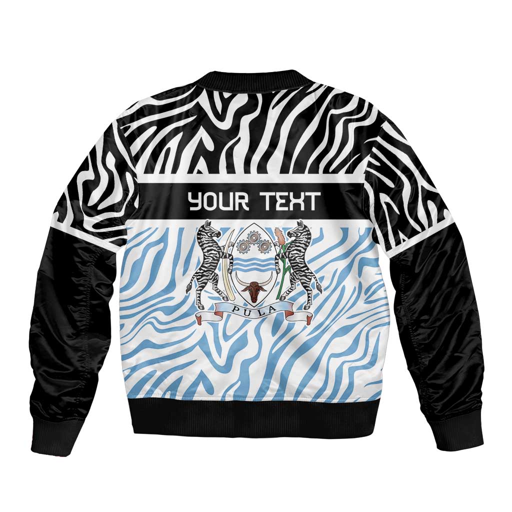 Botswana Personalized Bomber Jacket Zebra Skins Pattern - Wonder Print Shop