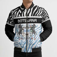 Botswana Personalized Bomber Puffer Jacket Zebra Skins Pattern - Wonder Print Shop
