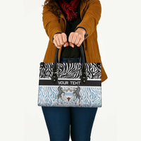 Botswana Personalized Leather Bag Zebra Skins Pattern - Wonder Print Shop