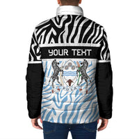 Botswana Personalized Padded Jacket Zebra Skins Pattern - Wonder Print Shop