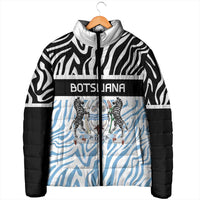 Botswana Personalized Padded Jacket Zebra Skins Pattern - Wonder Print Shop