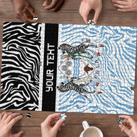 Botswana Personalized Puzzle Zebra Skins Pattern - Wonder Print Shop
