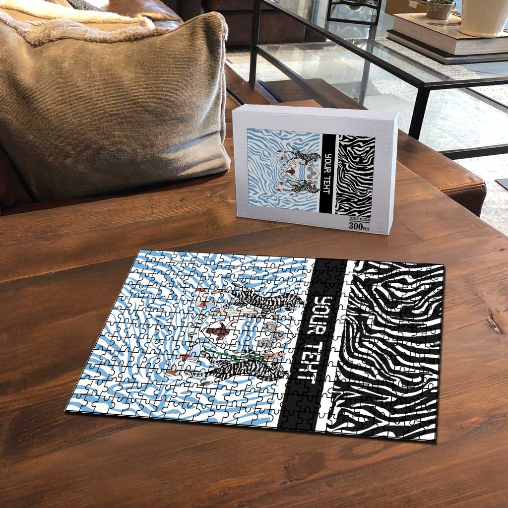Botswana Personalized Puzzle Zebra Skins Pattern - Wonder Print Shop