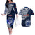 Samoa Rugby Couples Matching Off The Shoulder Long Sleeve Dress and Hawaiian Shirt Proud Samoa World Cup 2023 LT9 - Wonder Print Shop