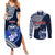 Samoa Rugby Couples Matching Summer Maxi Dress and Long Sleeve Button Shirts Proud Samoa World Cup 2023 LT9 - Wonder Print Shop