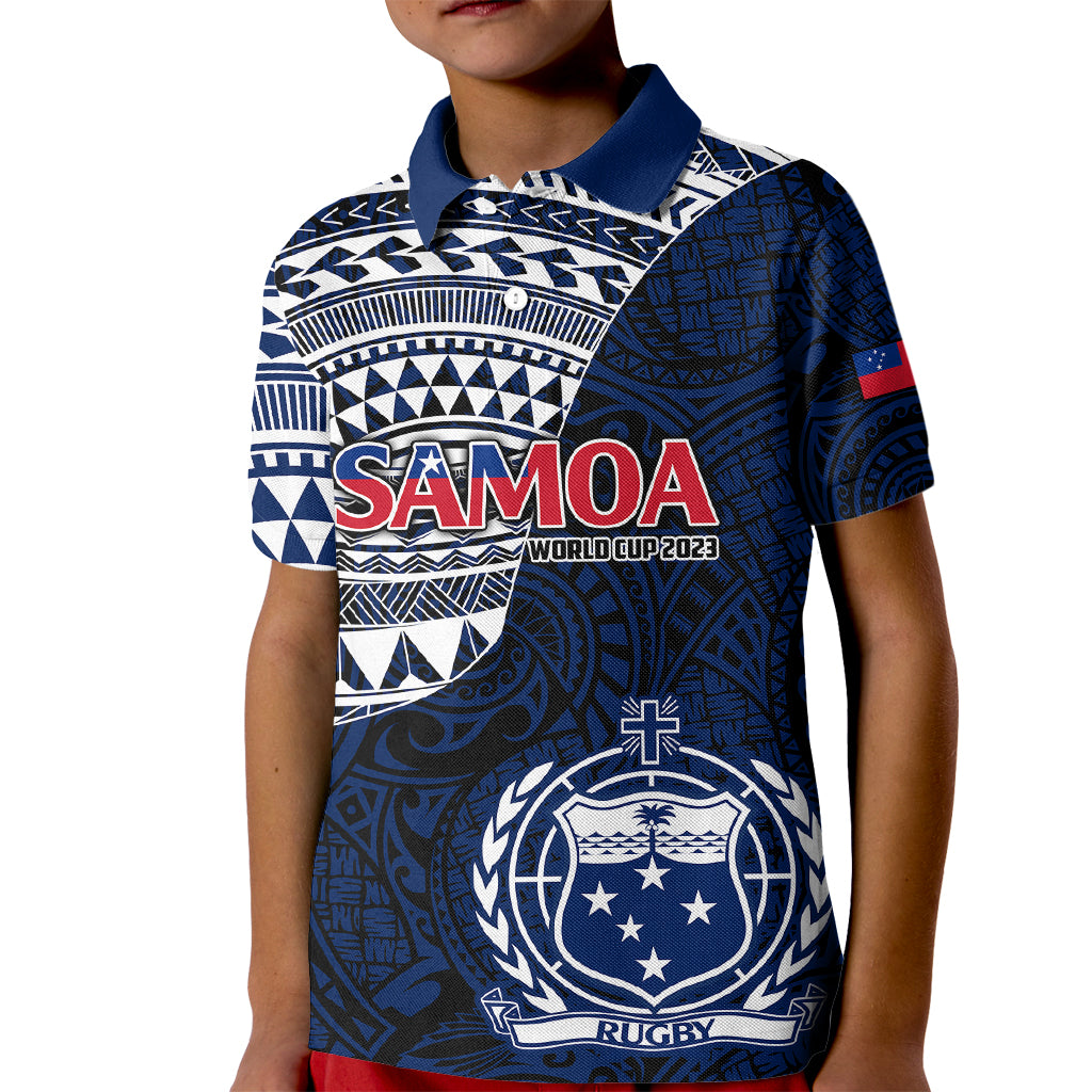 Samoa Rugby Kid Polo Shirt Proud Samoa World Cup 2023 - Wonder Print Shop