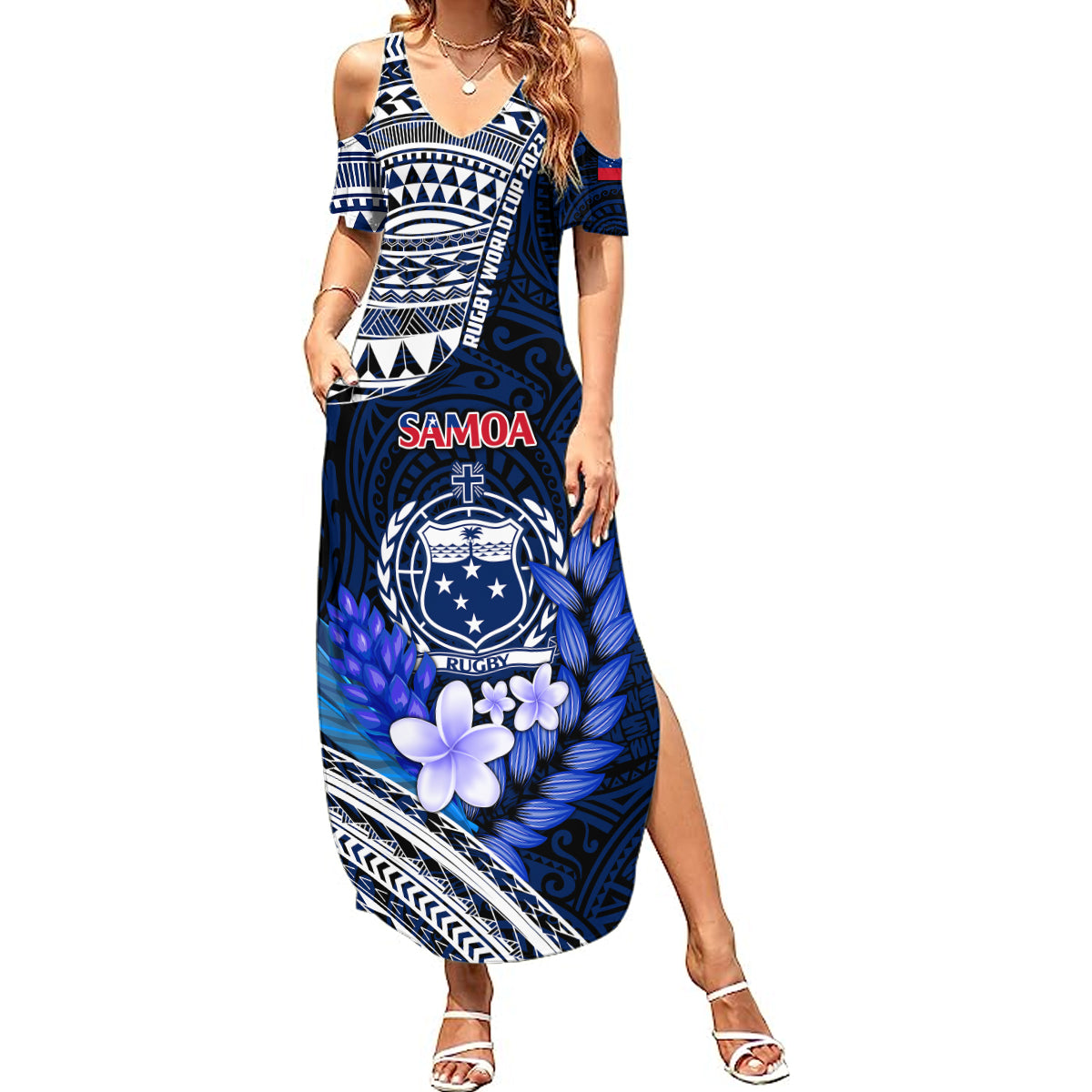 Custom Samoa Rugby Summer Maxi Dress Proud Samoa World Cup 2023 - Wonder Print Shop