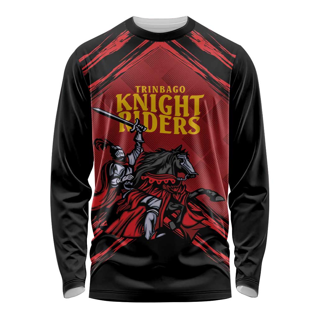 Custom Caribbean Cricket Trinidad and Tobago Cricket Long Sleeve Shirt TKR Champions 2025 Red Edition - Wonder Print Shop