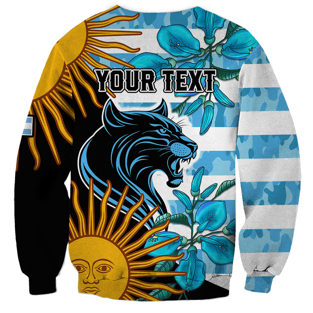 Unisex crewneck sweatshirt with lion head graphic and custom text placeholder