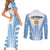 Argentina Rugby Couples Matching Short Sleeve Bodycon Dress and Long Sleeve Button Shirts World Cup 2023 Los Pumas Go Champion LT9 - Wonder Print Shop