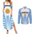 Argentina Rugby Couples Matching Summer Maxi Dress and Long Sleeve Button Shirts World Cup 2023 Los Pumas Go Champion LT9 - Wonder Print Shop