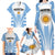 Argentina Rugby Family Matching Long Sleeve Bodycon Dress and Hawaiian Shirt World Cup 2023 Los Pumas Go Champion LT9 - Wonder Print Shop