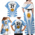 Custom Argentina Rugby Family Matching Off Shoulder Long Sleeve Dress and Hawaiian Shirt World Cup 2023 Los Pumas Go Champion - Wonder Print Shop