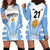 Custom Argentina Rugby Hoodie Dress World Cup 2023 Los Pumas Go Champion - Wonder Print Shop