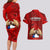 Chile Rugby Couples Matching Long Sleeve Bodycon Dress and Hawaiian Shirt Los Condores Mascot with Bellflower World Cup 2023 LT9 - Wonder Print Shop