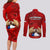 Chile Rugby Couples Matching Long Sleeve Bodycon Dress and Long Sleeve Button Shirts Los Condores Mascot with Bellflower World Cup 2023 LT9 - Wonder Print Shop