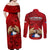 Chile Rugby Couples Matching Off Shoulder Maxi Dress and Long Sleeve Button Shirts Los Condores Mascot with Bellflower World Cup 2023 LT9 - Wonder Print Shop