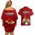 Chile Rugby Couples Matching Off Shoulder Short Dress and Hawaiian Shirt Los Condores Mascot with Bellflower World Cup 2023 LT9 - Wonder Print Shop