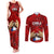 Chile Rugby Couples Matching Tank Maxi Dress and Long Sleeve Button Shirts Los Condores Mascot with Bellflower World Cup 2023 LT9 - Wonder Print Shop