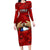 Chile Rugby Family Matching Long Sleeve Bodycon Dress and Hawaiian Shirt Los Condores Mascot with Bellflower World Cup 2023 LT9 - Wonder Print Shop