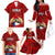 Chile Rugby Family Matching Off Shoulder Long Sleeve Dress and Hawaiian Shirt Los Condores Mascot with Bellflower World Cup 2023 - Wonder Print Shop