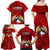 Chile Rugby Family Matching Off Shoulder Long Sleeve Dress and Hawaiian Shirt Los Condores Mascot with Bellflower World Cup 2023 - Wonder Print Shop