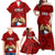 Chile Rugby Family Matching Off Shoulder Maxi Dress and Hawaiian Shirt Los Condores Mascot with Bellflower World Cup 2023 LT9 - Wonder Print Shop