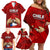 Chile Rugby Family Matching Off Shoulder Short Dress and Hawaiian Shirt Los Condores Mascot with Bellflower World Cup 2023 LT9 - Wonder Print Shop