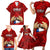 Chile Rugby Family Matching Short Sleeve Bodycon Dress and Hawaiian Shirt Los Condores Mascot with Bellflower World Cup 2023 - Wonder Print Shop