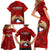 Chile Rugby Family Matching Short Sleeve Bodycon Dress and Hawaiian Shirt Los Condores Mascot with Bellflower World Cup 2023 - Wonder Print Shop