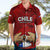 Chile Rugby Hawaiian Shirt Los Condores Mascot with Bellflower World Cup 2023 - Wonder Print Shop