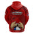 Chile Rugby Hoodie Los Condores Mascot with Bellflower World Cup 2023 - Wonder Print Shop