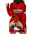 Chile Rugby Hoodie Dress Los Condores Mascot with Bellflower World Cup 2023 - Wonder Print Shop