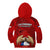 Chile Rugby Kid Hoodie Los Condores Mascot with Bellflower World Cup 2023 - Wonder Print Shop